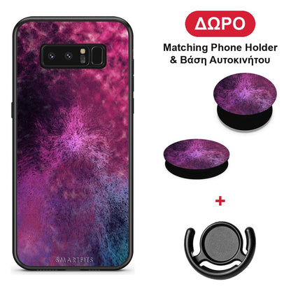 Galactic Aurora - Samsung Galaxy Note 8 θήκη + Δώρο Phone Holder & Βάση Αυτοκινήτου