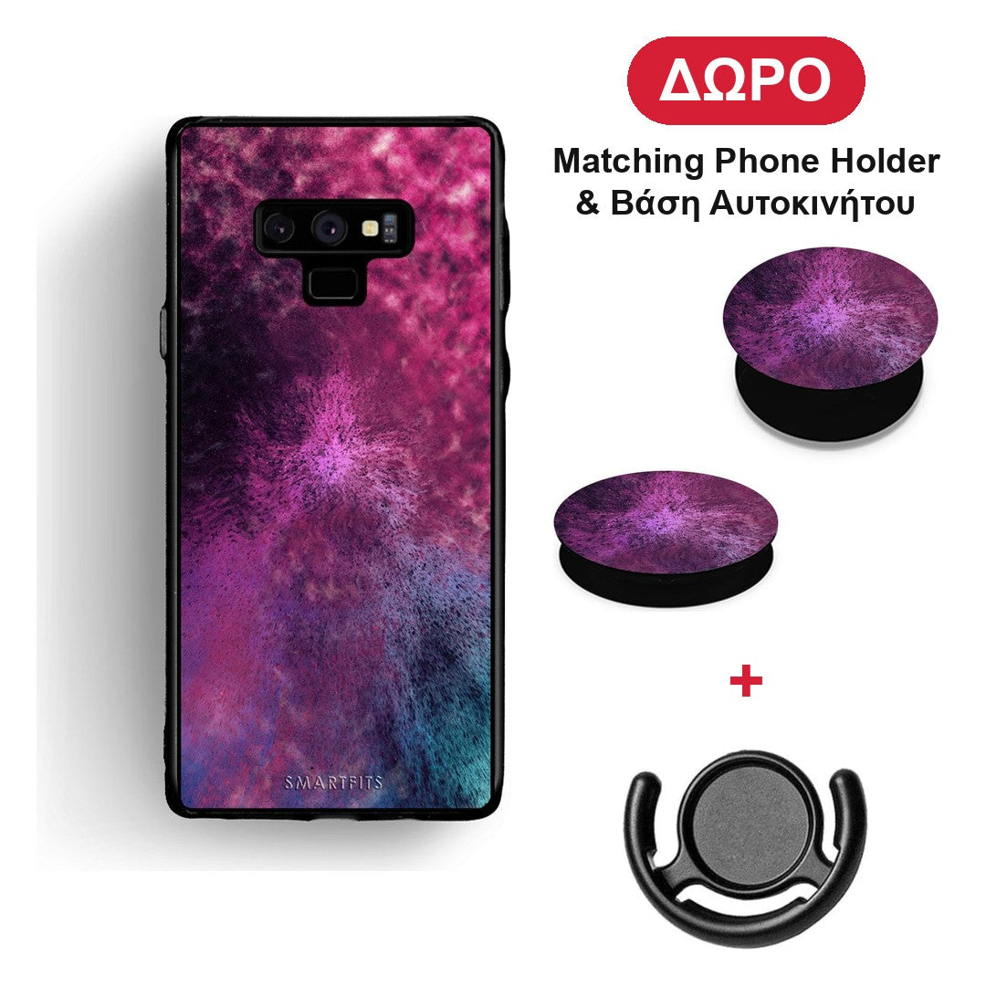 Galactic Aurora - Samsung Galaxy Note 9 θήκη + Δώρο Phone Holder & Βάση Αυτοκινήτου