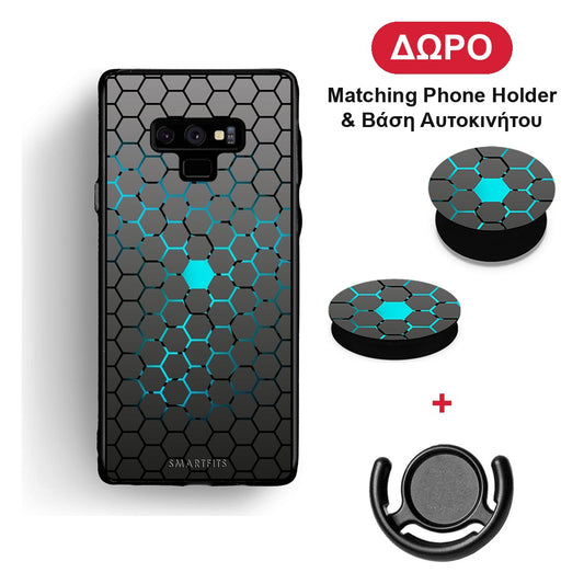 Geometric Hexagonal - Samsung Galaxy Note 9 θήκη + Δώρο Phone Holder & Βάση Αυτοκινήτου