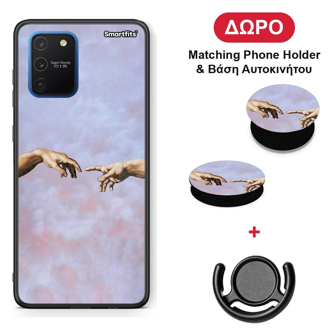 Adam Hand - Samsung Galaxy S10 Lite θήκη + Δώρο Phone Holder & Βάση Αυτοκινήτου