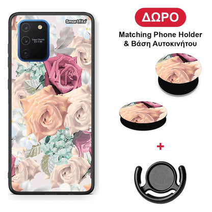 Floral Bouquet - Samsung Galaxy S10 Lite θήκη + Δώρο Phone Holder & Βάση Αυτοκινήτου