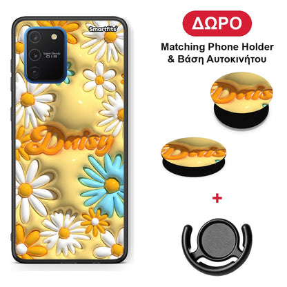 Bubble Daisies - Samsung Galaxy S10 Lite θήκη + Δώρο Phone Holder & Βάση Αυτοκινήτου