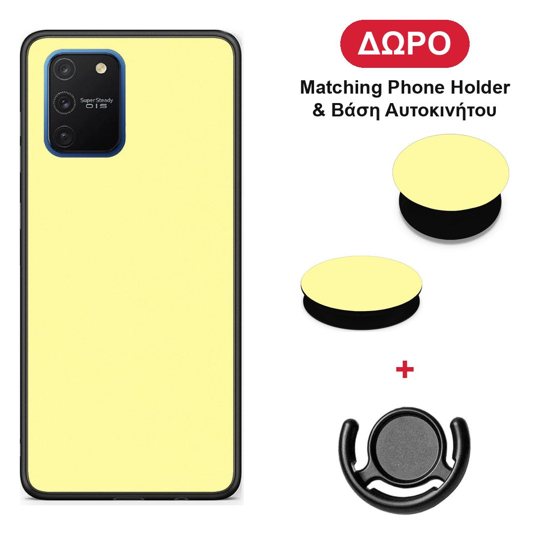 Butter Yellow - Samsung Galaxy S10 Lite θήκη + Δώρο Phone Holder & Βάση Αυτοκινήτου