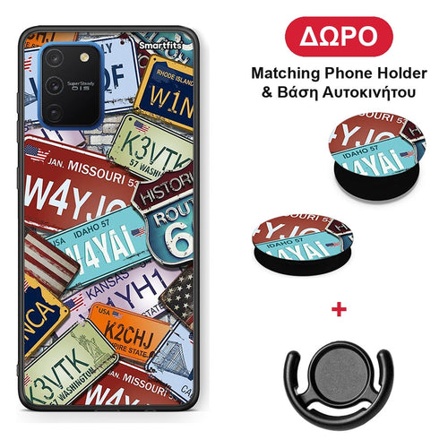 Car Plates - Samsung Galaxy S10 Lite θήκη + Δώρο Phone Holder & Βάση Αυτοκινήτου