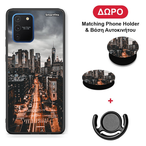 City Lights - Samsung Galaxy S10 Lite θήκη + Δώρο Phone Holder & Βάση Αυτοκινήτου