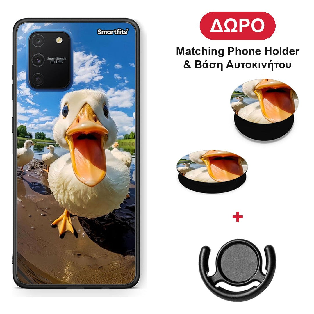 Duck Face - Samsung Galaxy S10 Lite θήκη + Δώρο Phone Holder & Βάση Αυτοκινήτου