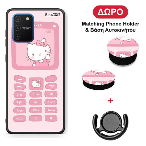 Hello Kitten - Samsung Galaxy S10 Lite θήκη + Δώρο Phone Holder & Βάση Αυτοκινήτου