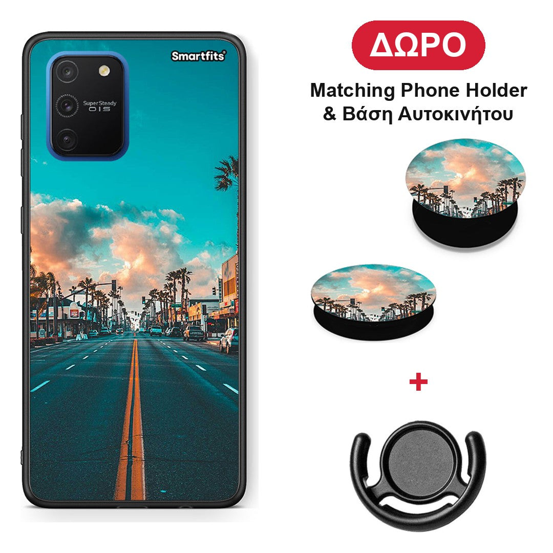 Landscape City - Samsung Galaxy S10 Lite θήκη + Δώρο Phone Holder & Βάση Αυτοκινήτου