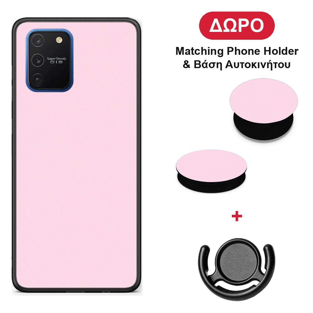 Pale Pink - Samsung Galaxy S10 Lite θήκη + Δώρο Phone Holder & Βάση Αυτοκινήτου