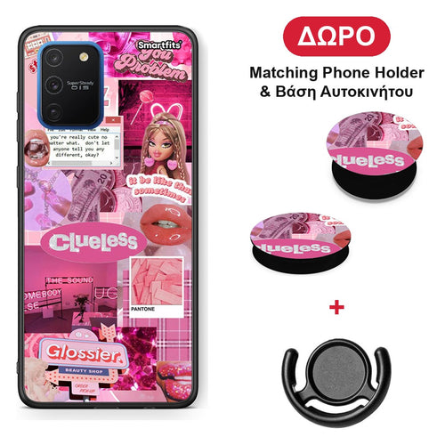 Pink Love - Samsung Galaxy S10 Lite θήκη + Δώρο Phone Holder & Βάση Αυτοκινήτου