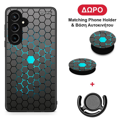 Geometric Hexagonal - Samsung Galaxy S23 FE θήκη + Δώρο Phone Holder & Βάση Αυτοκινήτου