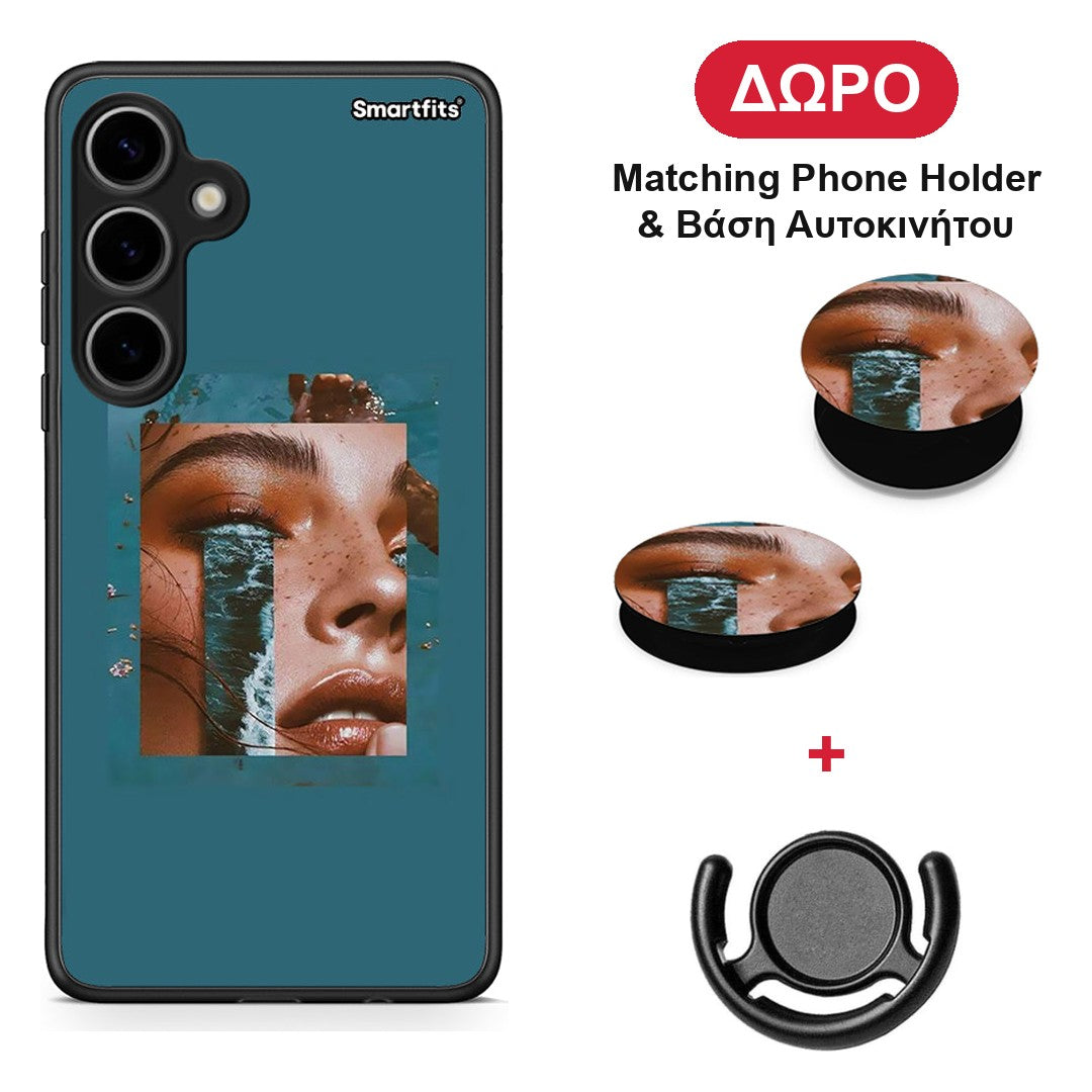 Cry An Ocean - Samsung Galaxy S24 Plus θήκη + Δώρο Phone Holder & Βάση Αυτοκινήτου