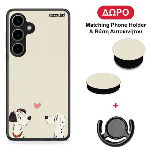 Dalmatians Love - Samsung Galaxy S24 Plus θήκη + Δώρο Phone Holder & Βάση Αυτοκινήτου