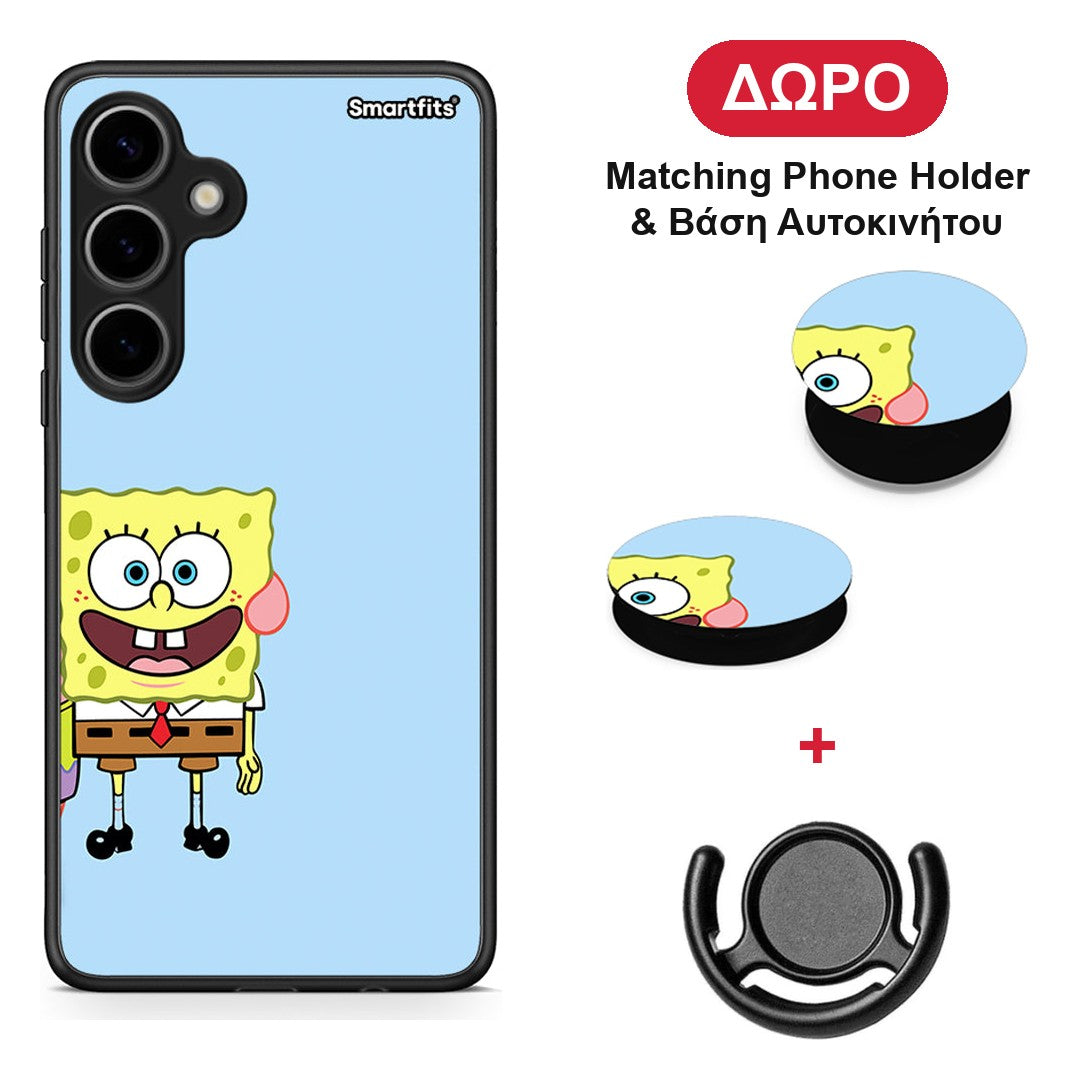 Friends Bob - Samsung Galaxy S24 Plus θήκη + Δώρο Phone Holder & Βάση Αυτοκινήτου
