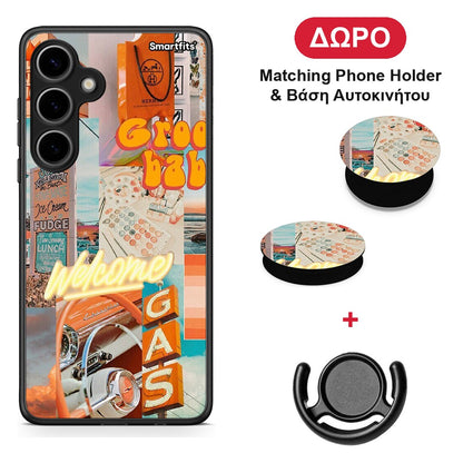 Groovy Babe - Samsung Galaxy S24 Plus θήκη + Δώρο Phone Holder & Βάση Αυτοκινήτου