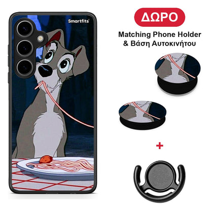 Lady And Tramp 1 - Samsung Galaxy S24 Plus θήκη + Δώρο Phone Holder & Βάση Αυτοκινήτου