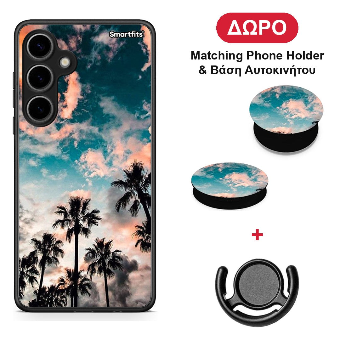 Summer Sky - Samsung Galaxy S24 Plus θήκη + Δώρο Phone Holder & Βάση Αυτοκινήτου