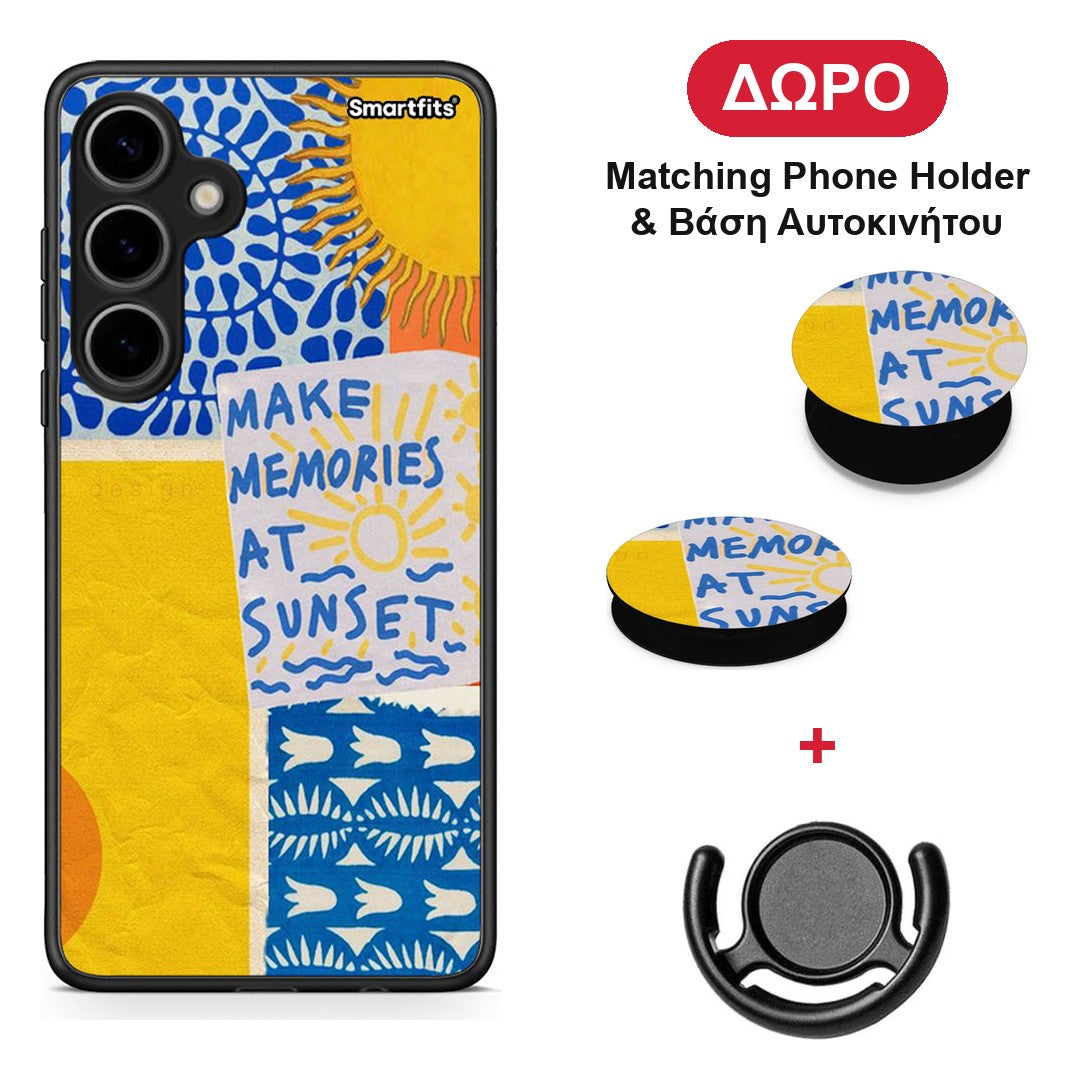 Sunset Memories - Samsung Galaxy S24 Plus θήκη + Δώρο Phone Holder & Βάση Αυτοκινήτου