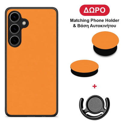 Tangerine Orange - Samsung Galaxy S24 Plus θήκη + Δώρο Phone Holder & Βάση Αυτοκινήτου