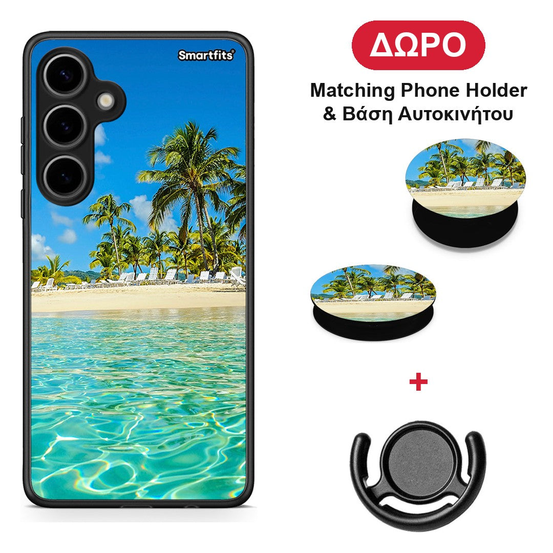 Tropical Vibes - Samsung Galaxy S24 Plus θήκη + Δώρο Phone Holder & Βάση Αυτοκινήτου