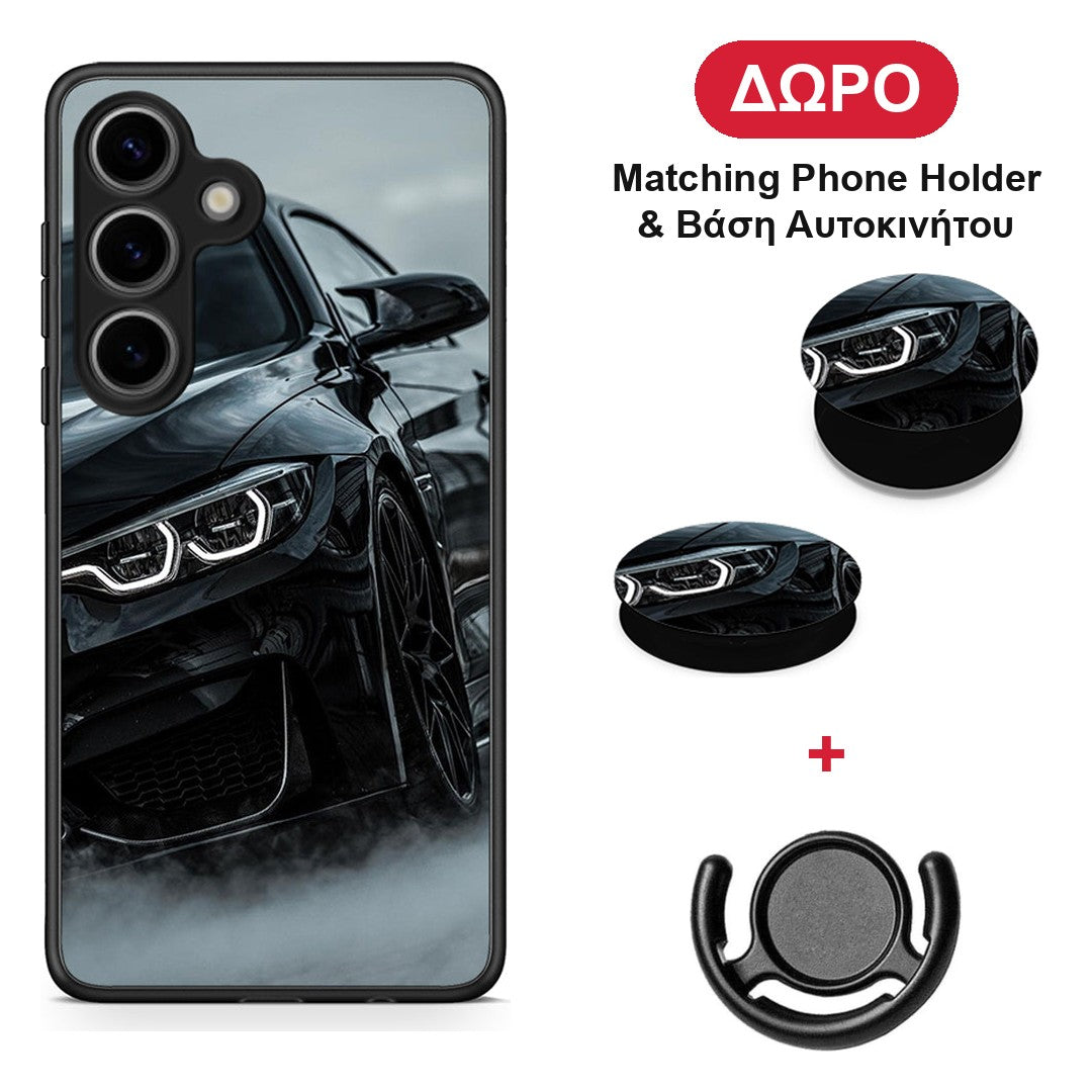 Black BMW - Samsung Galaxy S25 θήκη + Δώρο Phone Holder & Βάση Αυτοκινήτου