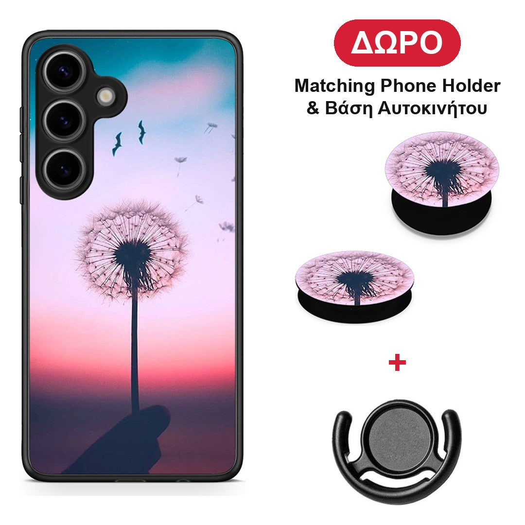 Boho Wish - Samsung Galaxy S25 θήκη + Δώρο Phone Holder & Βάση Αυτοκινήτου