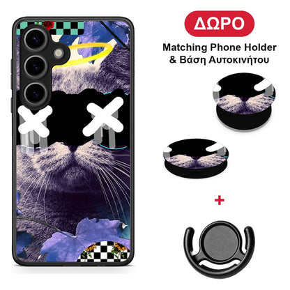 Cat Collage - Samsung Galaxy S25 θήκη + Δώρο Phone Holder & Βάση Αυτοκινήτου