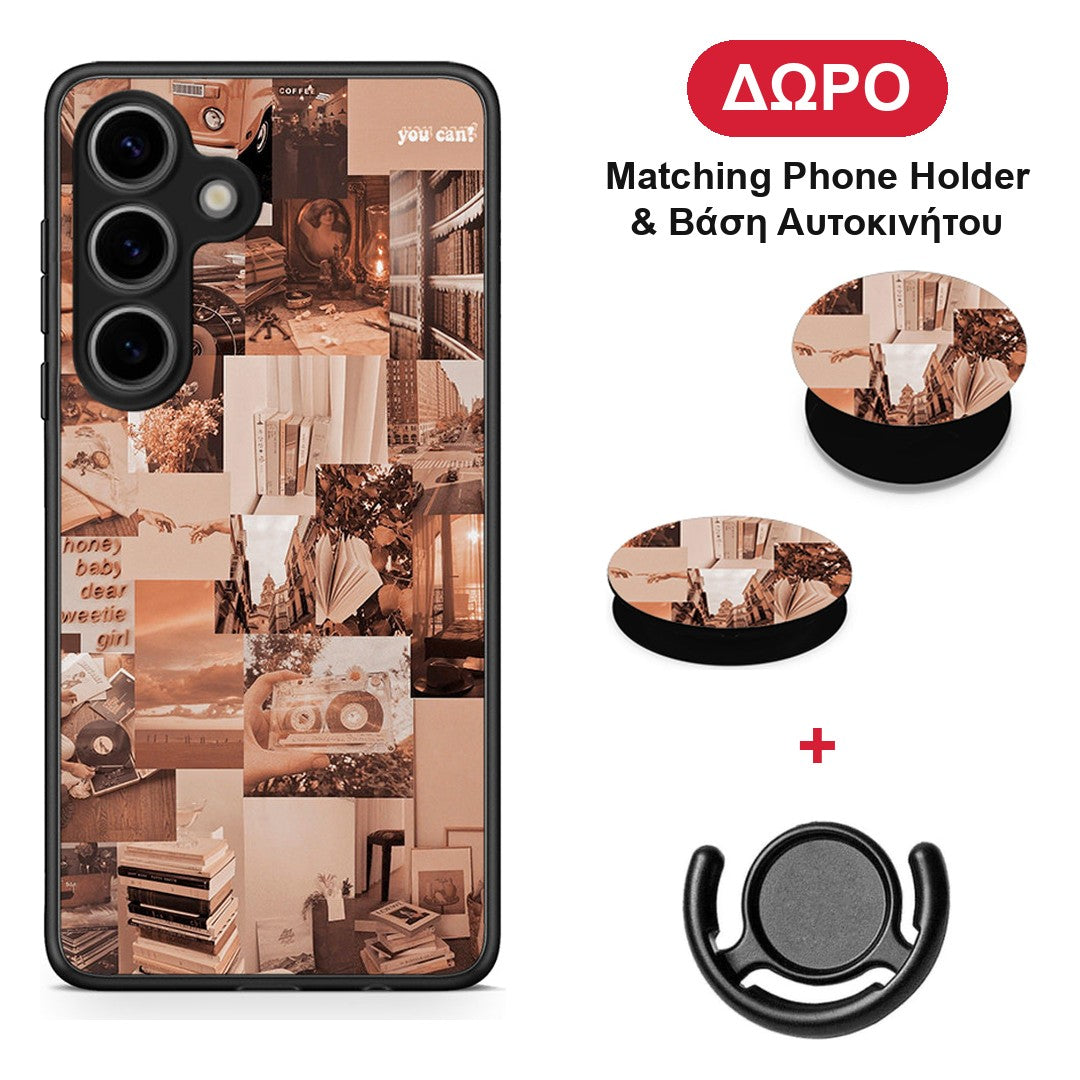 Collage You Can - Samsung Galaxy S25 θήκη + Δώρο Phone Holder & Βάση Αυτοκινήτου