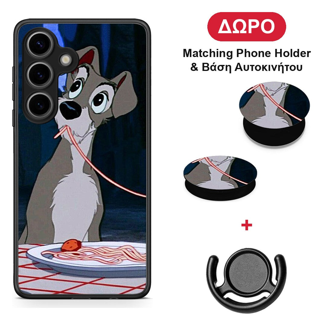 Lady And Tramp 1 - Samsung Galaxy S25 θήκη + Δώρο Phone Holder & Βάση Αυτοκινήτου