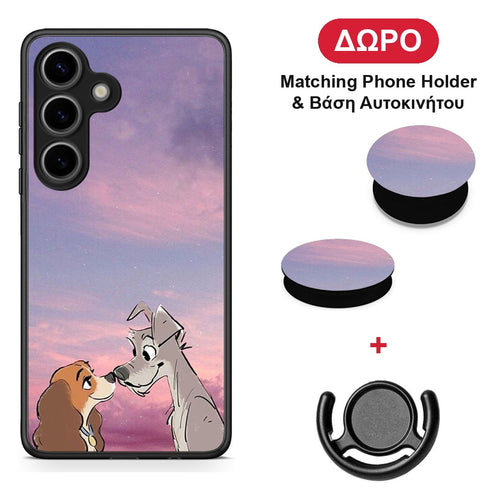 Lady And Tramp - Samsung Galaxy S25 θήκη + Δώρο Phone Holder & Βάση Αυτοκινήτου