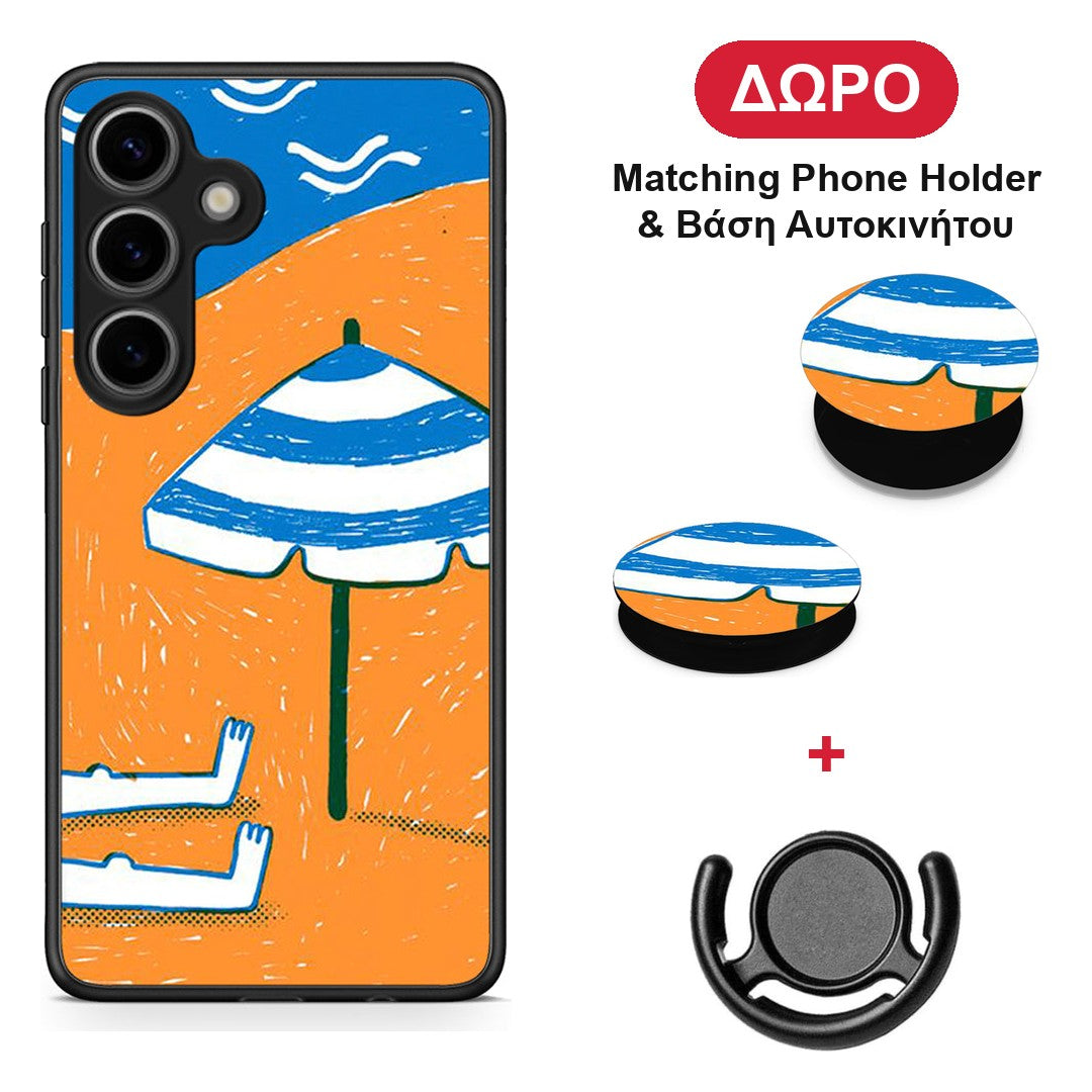 Summering - Samsung Galaxy S25 θήκη + Δώρο Phone Holder & Βάση Αυτοκινήτου
