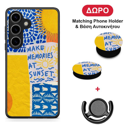 Sunset Memories - Samsung Galaxy S25 θήκη + Δώρο Phone Holder & Βάση Αυτοκινήτου