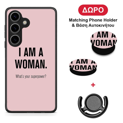 Superpower Woman - Samsung Galaxy S25 θήκη + Δώρο Phone Holder & Βάση Αυτοκινήτου