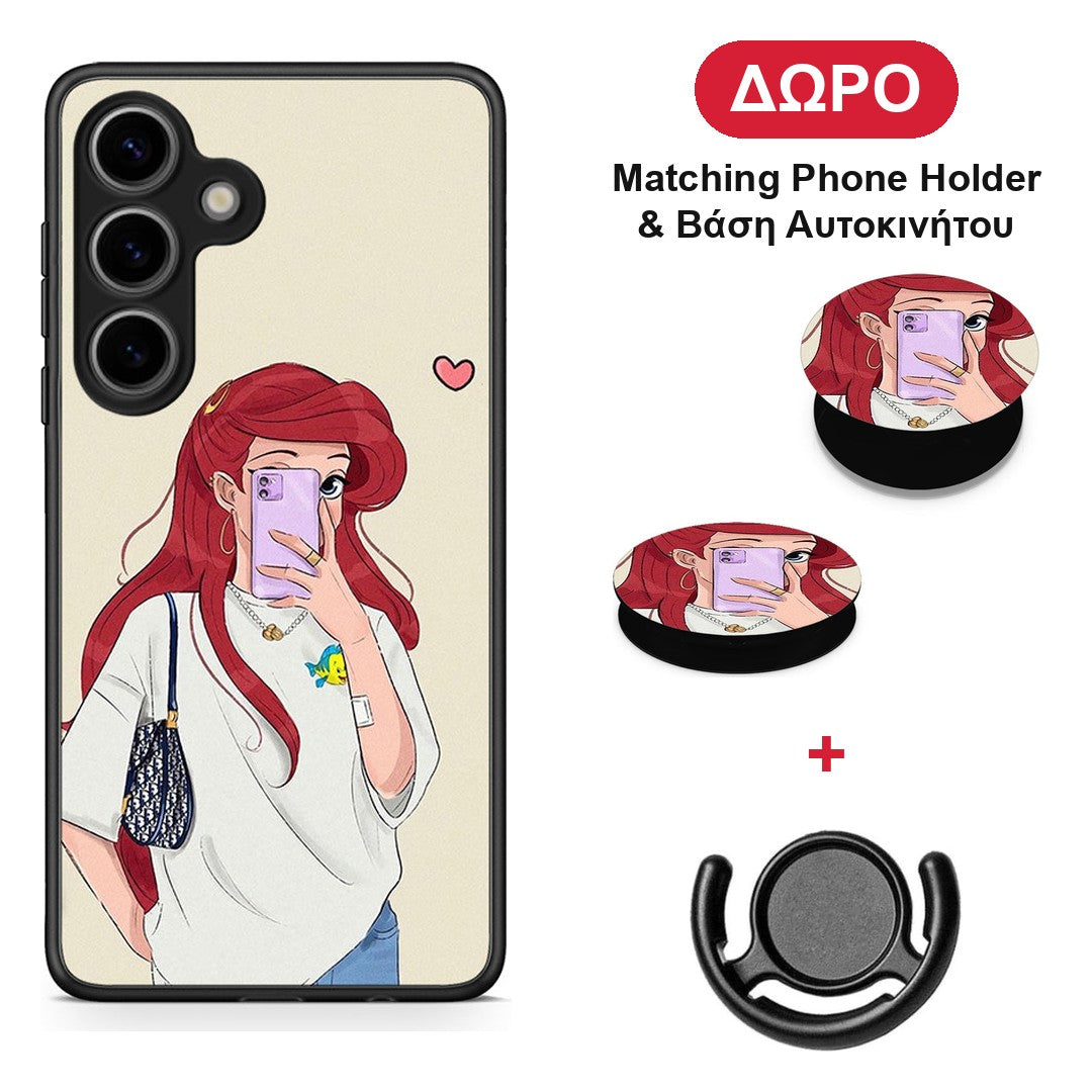 Walking Mermaid - Samsung Galaxy S25 θήκη + Δώρο Phone Holder & Βάση Αυτοκινήτου
