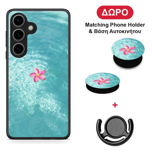 Water Flower - Samsung Galaxy S25 θήκη + Δώρο Phone Holder & Βάση Αυτοκινήτου