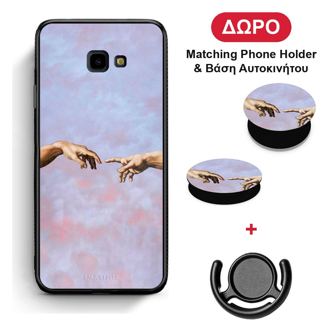 Adam Hand - Samsung Galaxy J4+ θήκη + Δώρο Phone Holder & Βάση Αυτοκινήτου