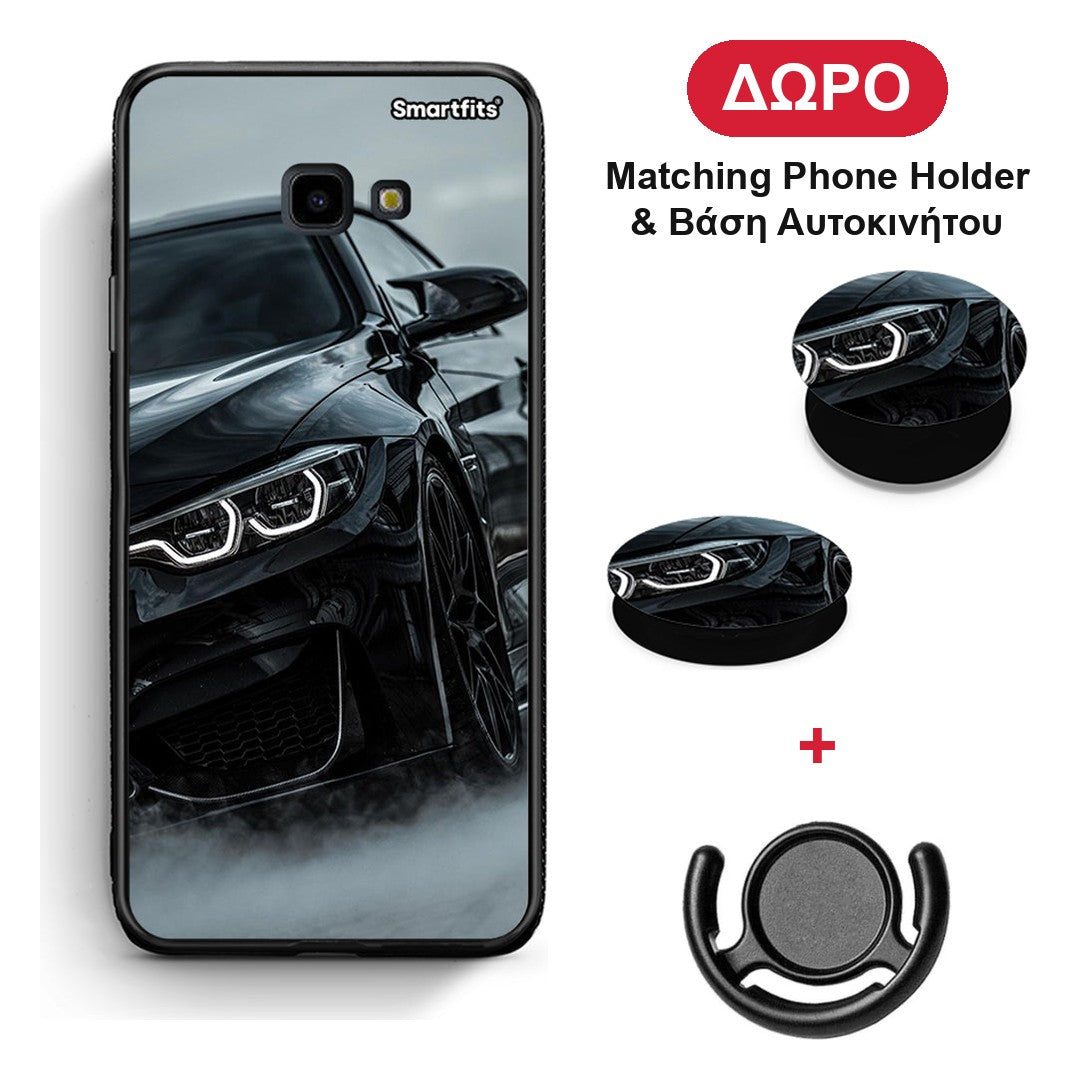 Black BMW - Samsung Galaxy J4+ θήκη + Δώρο Phone Holder & Βάση Αυτοκινήτου