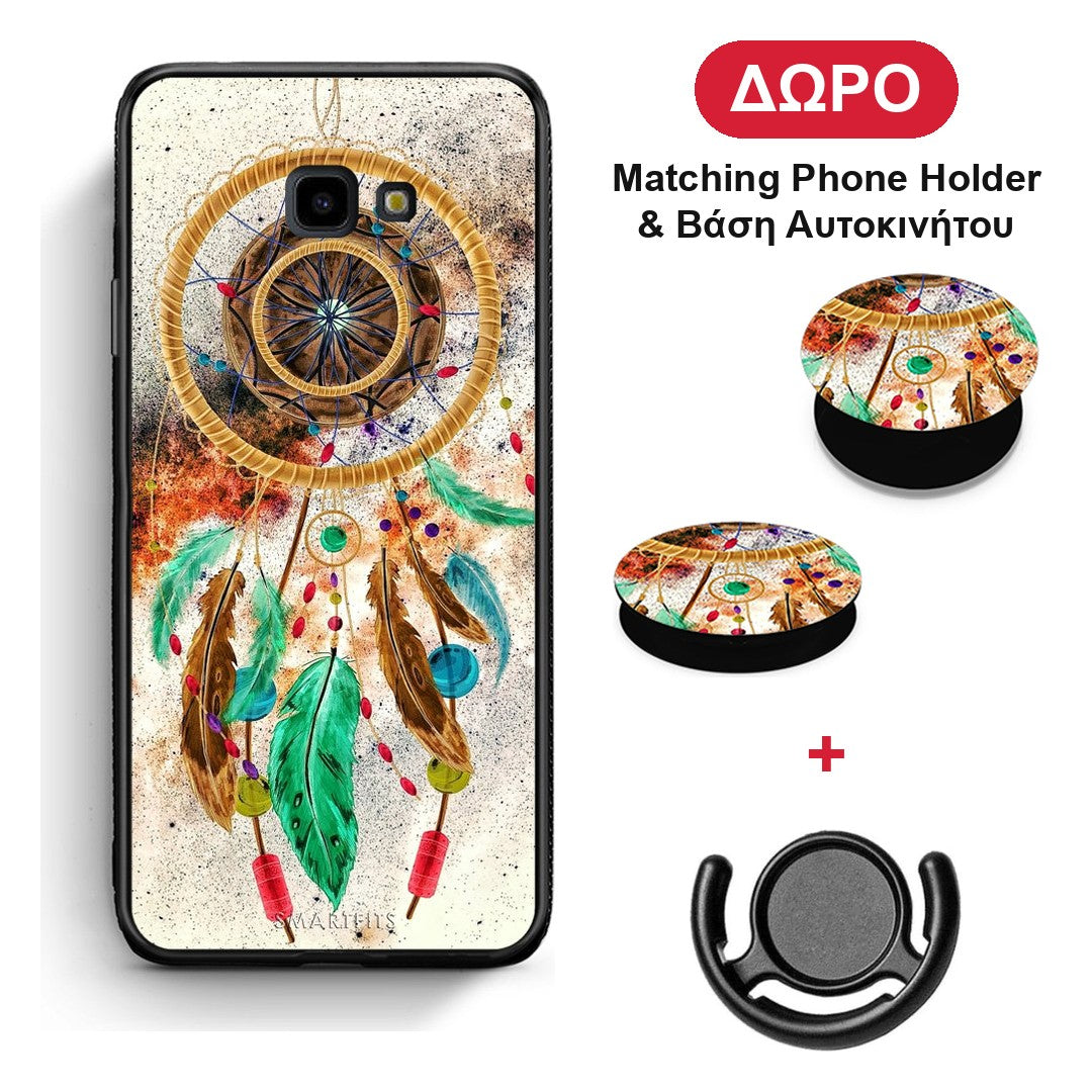 Boho DreamCatcher - Samsung Galaxy J4+ θήκη + Δώρο Phone Holder & Βάση Αυτοκινήτου