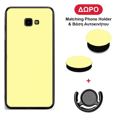 Butter Yellow - Samsung Galaxy J4+ θήκη + Δώρο Phone Holder & Βάση Αυτοκινήτου