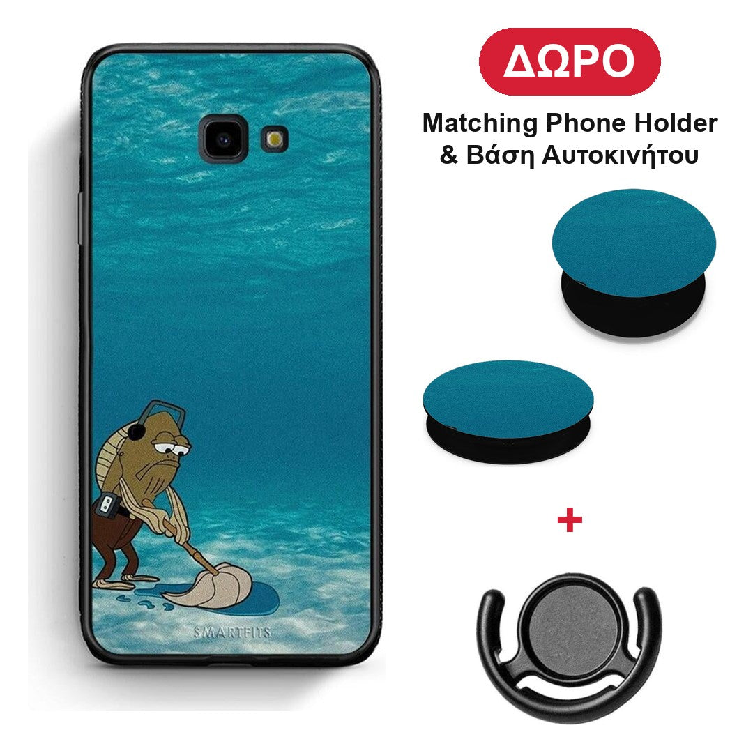 Clean The Ocean - Samsung Galaxy J4+ θήκη + Δώρο Phone Holder & Βάση Αυτοκινήτου