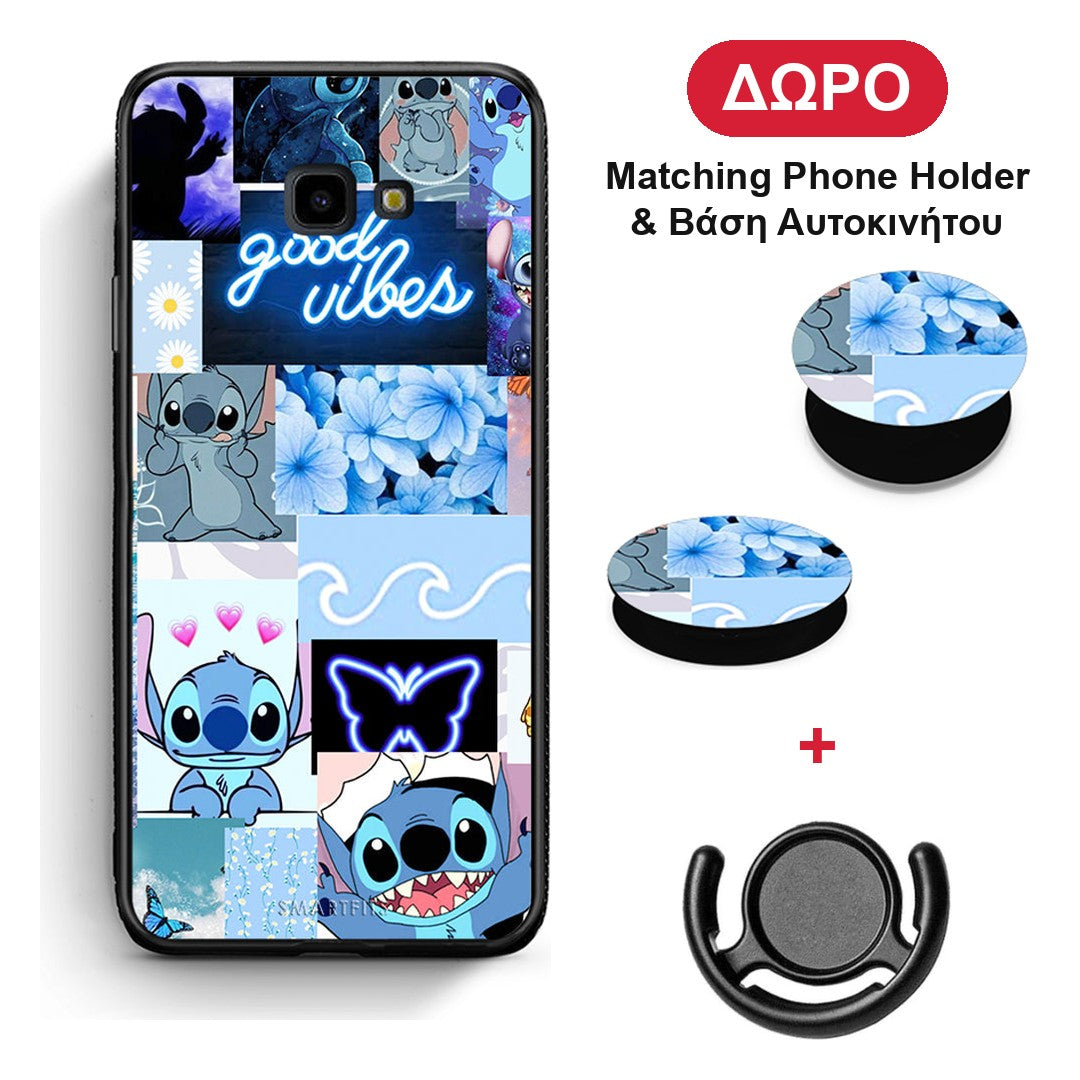 Collage Good Vibes - Samsung Galaxy J4+ θήκη + Δώρο Phone Holder & Βάση Αυτοκινήτου
