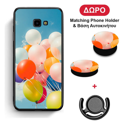 Colorful Balloons - Samsung Galaxy J4+ θήκη + Δώρο Phone Holder & Βάση Αυτοκινήτου