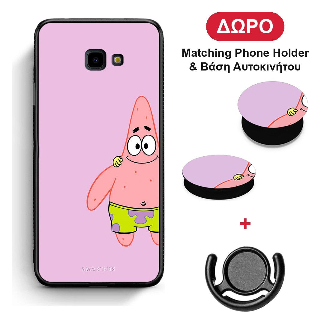 Friends Patrick - Samsung Galaxy J4+ θήκη + Δώρο Phone Holder & Βάση Αυτοκινήτου