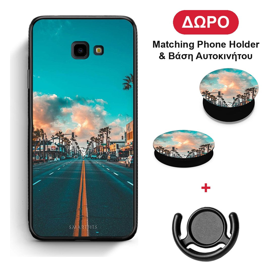 Landscape City - Samsung Galaxy J4+ θήκη + Δώρο Phone Holder & Βάση Αυτοκινήτου