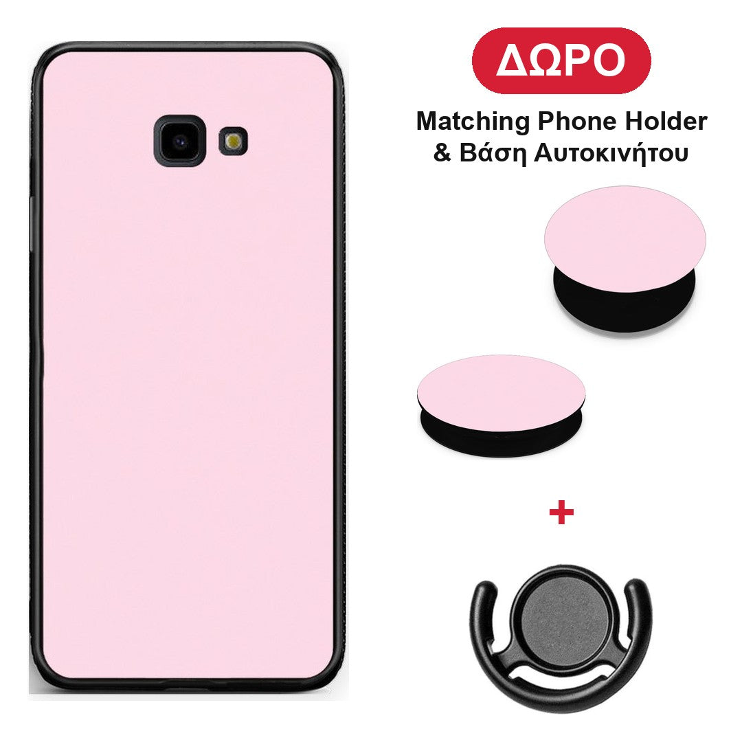 Pale Pink - Samsung Galaxy J4+ θήκη + Δώρο Phone Holder & Βάση Αυτοκινήτου