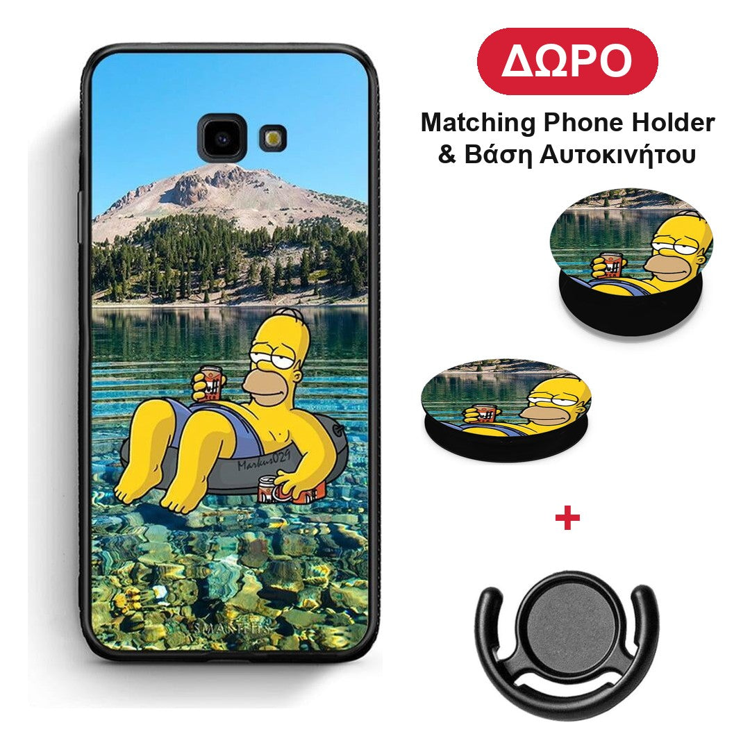 Summer Happiness - Samsung Galaxy J4+ θήκη + Δώρο Phone Holder & Βάση Αυτοκινήτου