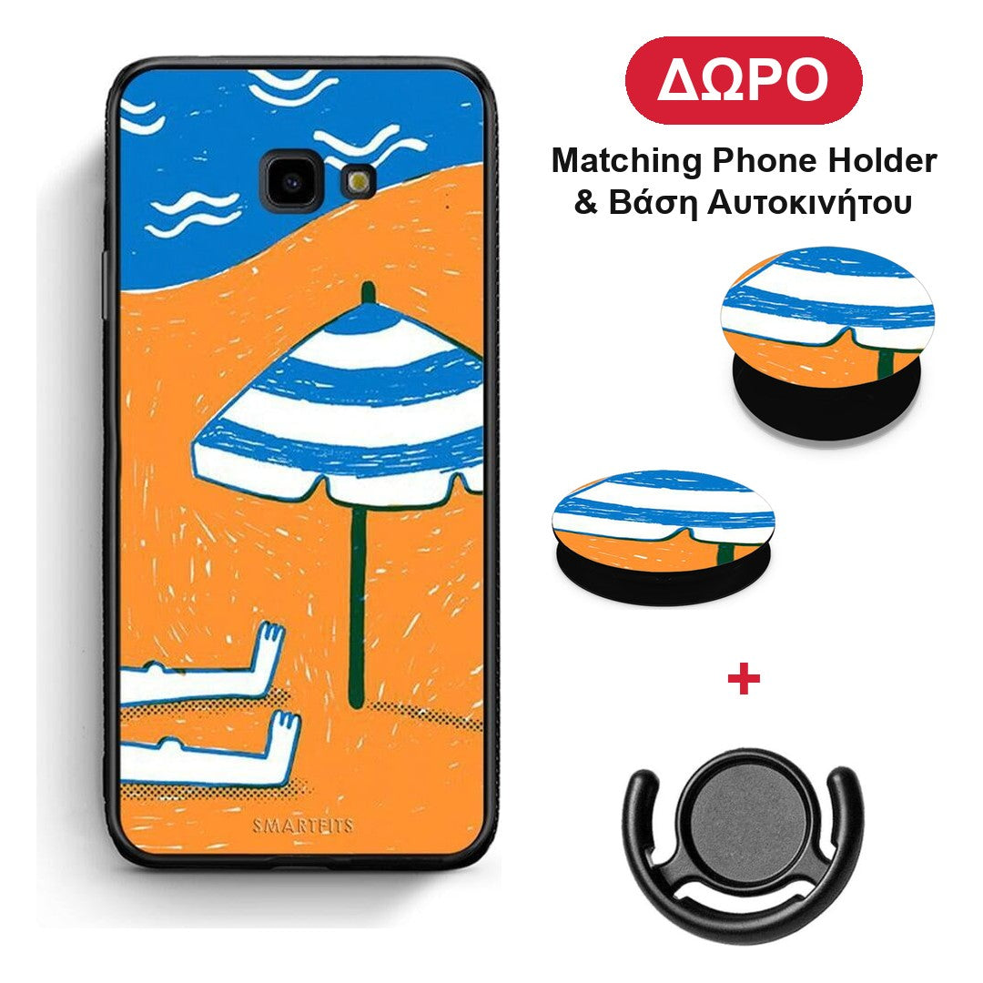 Summering - Samsung Galaxy J4+ θήκη + Δώρο Phone Holder & Βάση Αυτοκινήτου