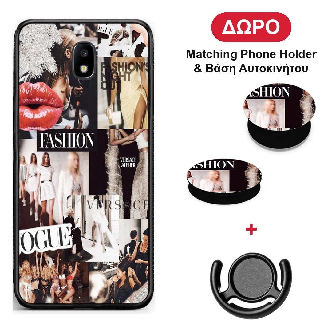 Collage Fashion - Samsung Galaxy J5 2017 θήκη + Δώρο Phone Holder & Βάση Αυτοκινήτου