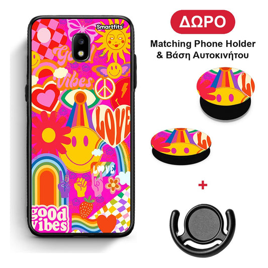 Hippie Love - Samsung Galaxy J5 2017 θήκη + Δώρο Phone Holder & Βάση Αυτοκινήτου
