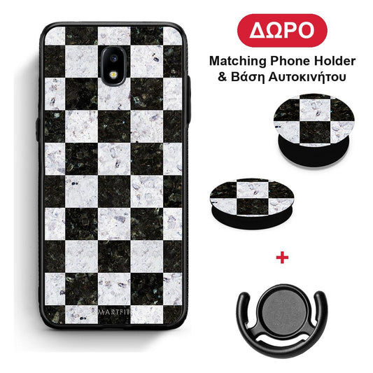 Marble Square Geometric - Samsung Galaxy J5 2017 θήκη + Δώρο Phone Holder & Βάση Αυτοκινήτου